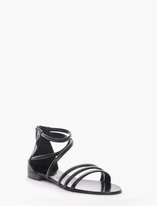 Sandalo tacco 1 cm nero