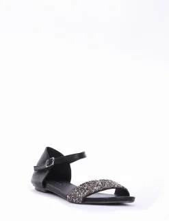 sandalo tacco 1 cm nero