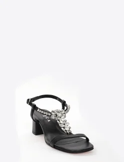 Sandalo tacco 5 cm nero