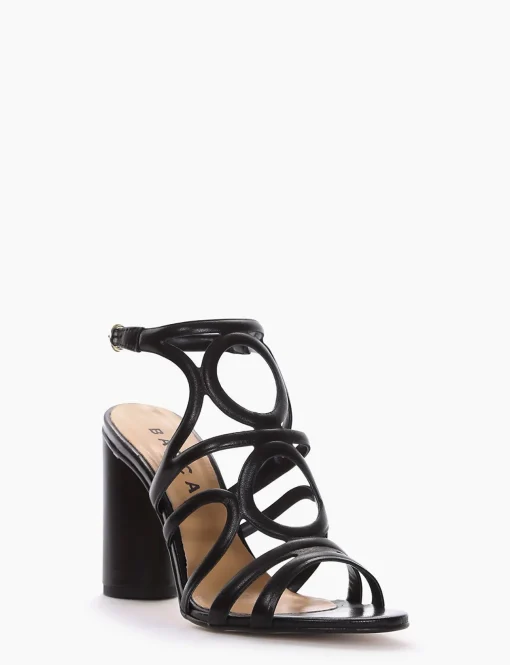 sandalo tacco 10 cm nero