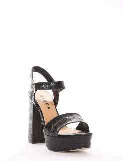 sandalo tacco 10 cm nero