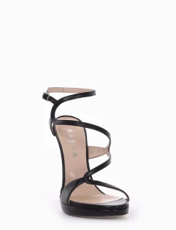 sandalo tacco 10 cm nero