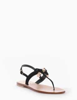 Sandalo tacco 1 cm nero