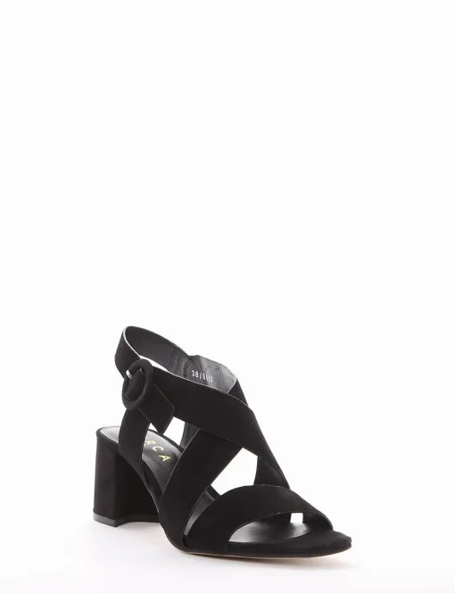 sandalo tacco 5 cm nero
