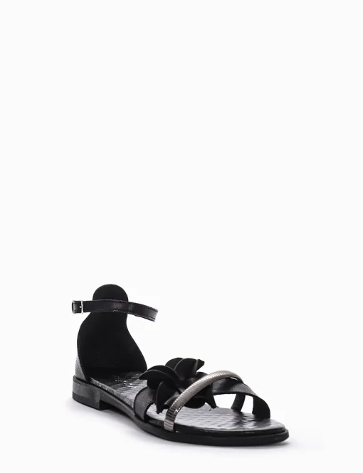 Sandalo tacco 1 cm nero