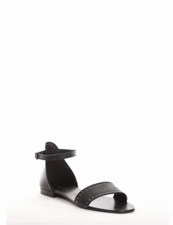 sandalo tacco 1 cm nero
