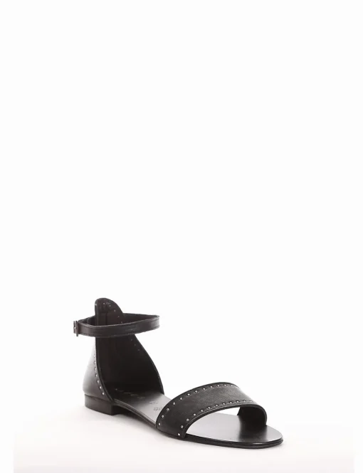 sandalo tacco 1 cm nero