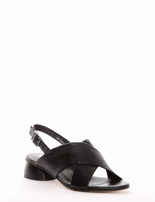 sandalo tacco 4 cm nero