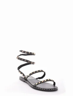 sandalo tacco 1 cm nero