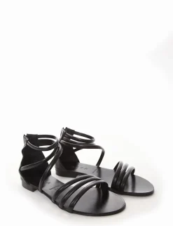 Sandalo tacco 1 cm nero