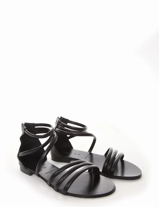 Sandalo tacco 1 cm nero