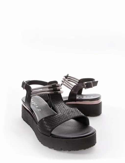 Sandalo tacco 1 cm nero