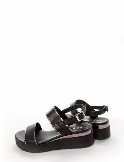 Sandalo tacco 1 cm nero