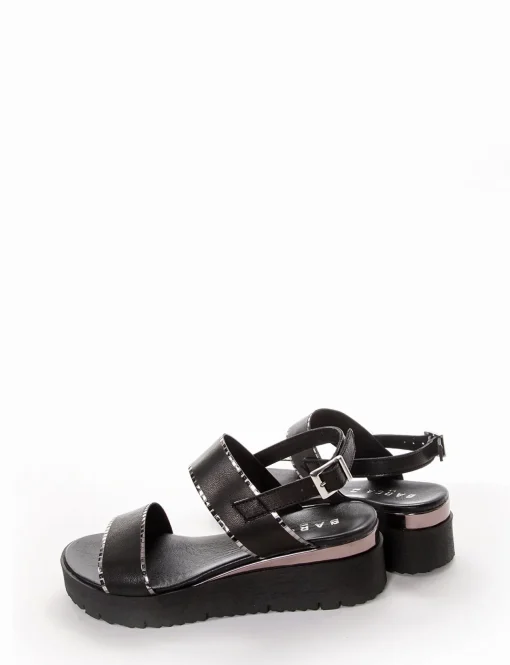 Sandalo tacco 1 cm nero