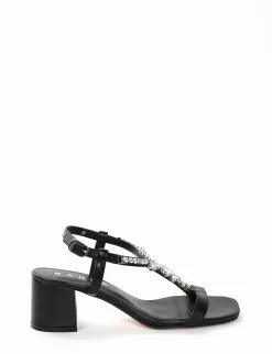Sandalo tacco 5 cm nero
