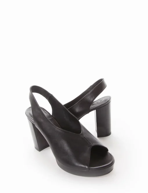 Sandalo tacco 8 cm nero