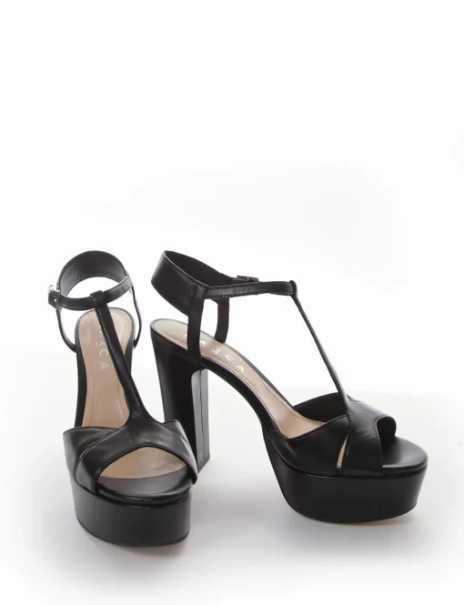 sandalo tacco 10 cm nero