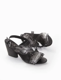 sandalo tacco 8 cm nero