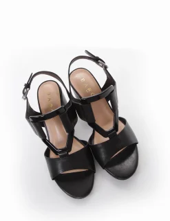 sandalo tacco 7 cm nero