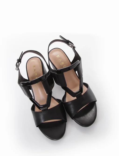 sandalo tacco 7 cm nero