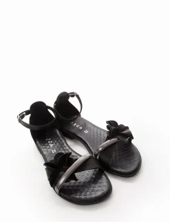 Sandalo tacco 1 cm nero