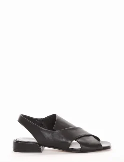 sandalo tacco 2 cm nero