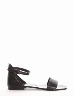 sandalo tacco 1 cm nero