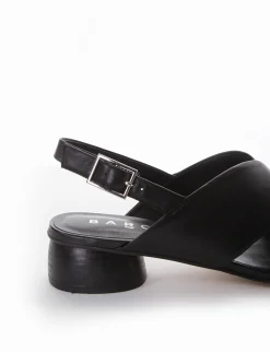 sandalo tacco 4 cm nero