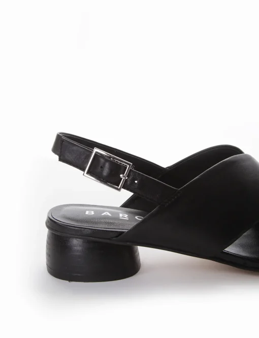 sandalo tacco 4 cm nero