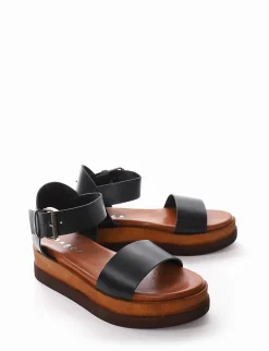Sandalo tacco 4 cm nero