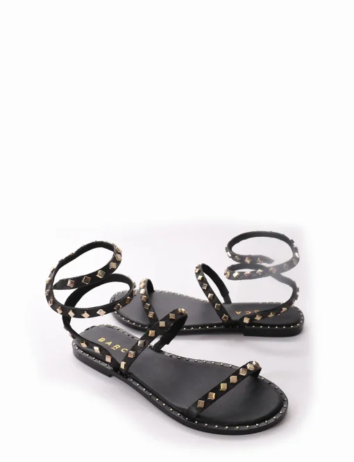 sandalo tacco 1 cm nero