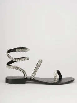 sandalo tacco 1 cm nero