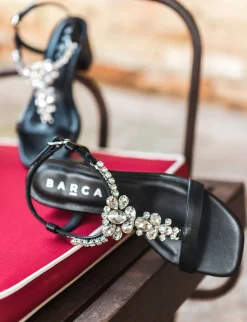 Sandalo tacco 5 cm nero