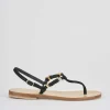 Sandalo tacco 1 cm nero camoscio