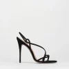 Sandalo tacco 11 cm nero camoscio