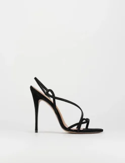 Sandalo tacco 11 cm nero camoscio