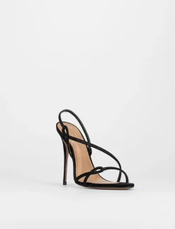 Sandalo tacco 11 cm nero camoscio