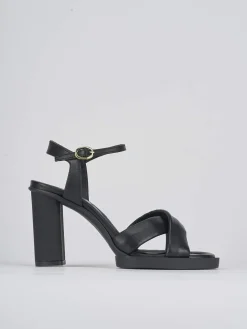 Sandalo tacco 9 cm nero pelle