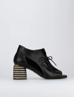 Sandalo tacco 5 cm nero pelle