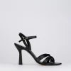 Sandalo tacco 9 cm nero pelle