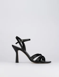 Sandalo tacco 9 cm nero pelle