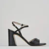 Sandalo tacco 7 cm nero pelle