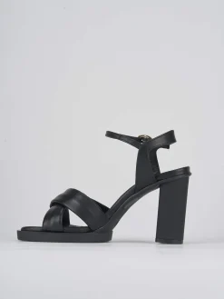 Sandalo tacco 9 cm nero pelle