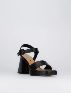 Sandalo tacco 9 cm nero pelle