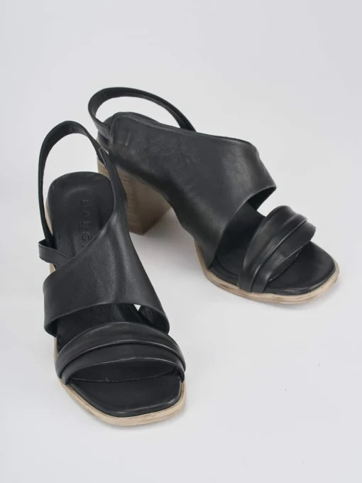 Sandalo tacco 7 cm nero pelle