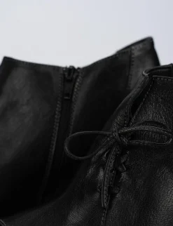 Sandalo tacco 5 cm nero pelle