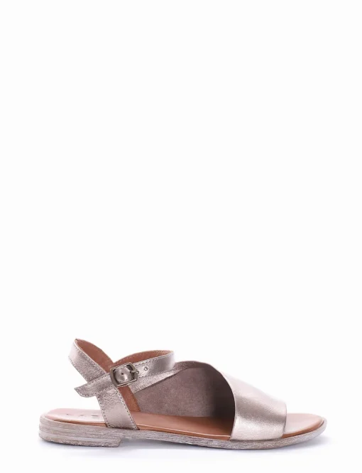 Sandalo tacco 1 cm oro
