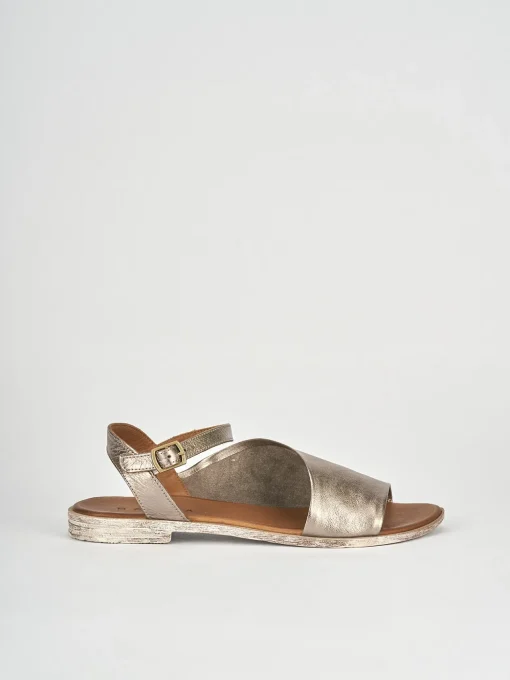 Sandalo tacco 1 cm oro
