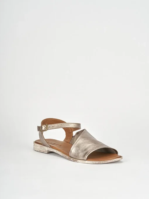 Sandalo tacco 1 cm oro