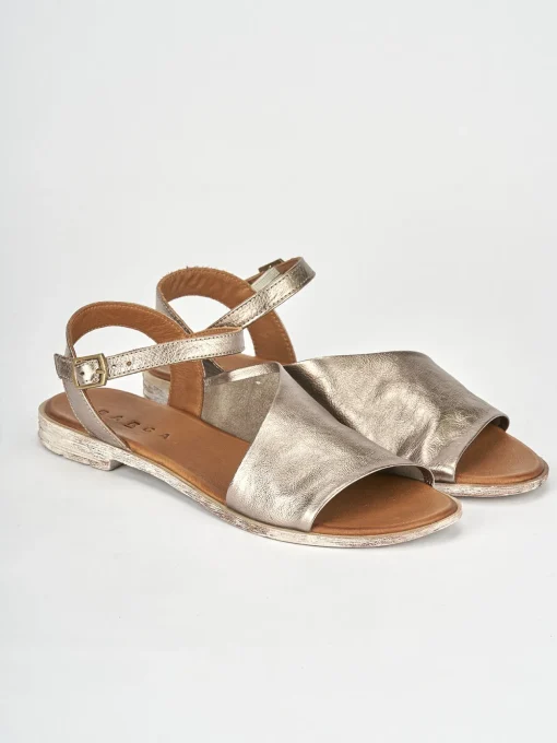 Sandalo tacco 1 cm oro